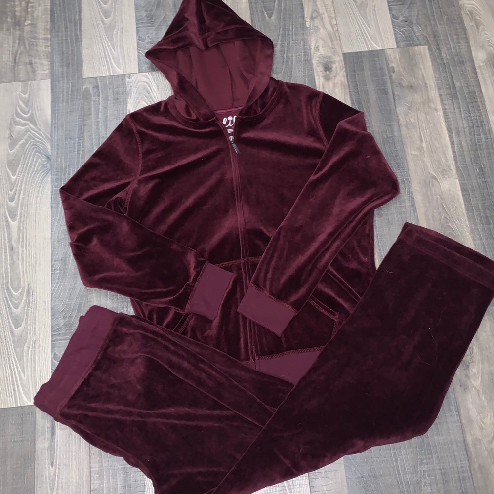 Made for Life Maroon Jumpsuit Two-Piece Set